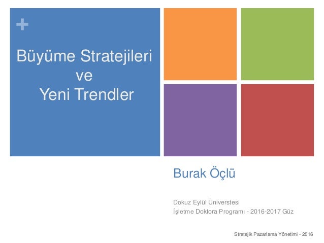 Yoğunlaştırılmış büyüme stratejisi kullanıldığında Yoğunlaştırılmış büyüme stratejisi kullanıldığında